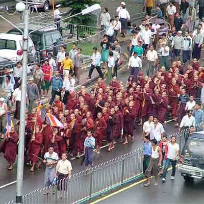 Demo gegen Militäjunta in Burma