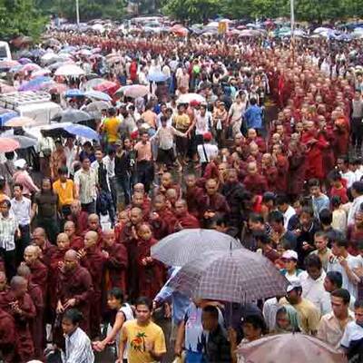 Demo gegen Militäjunta in Burma