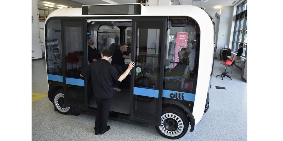 Selbstfahrender Minibus aus dem 3D-Drucker