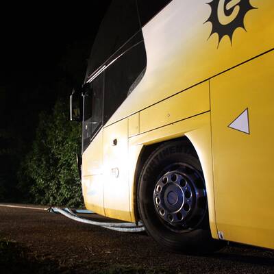 Reisebus drohte abzustürzen
