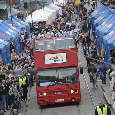 Meisterfeier der Black Wings in Linz 