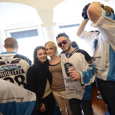 Meisterfeier der Black Wings in Linz 