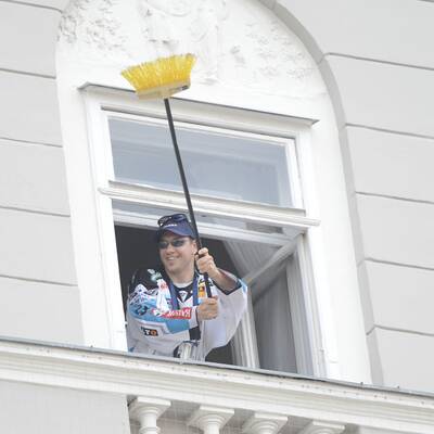 Meisterfeier der Black Wings in Linz 