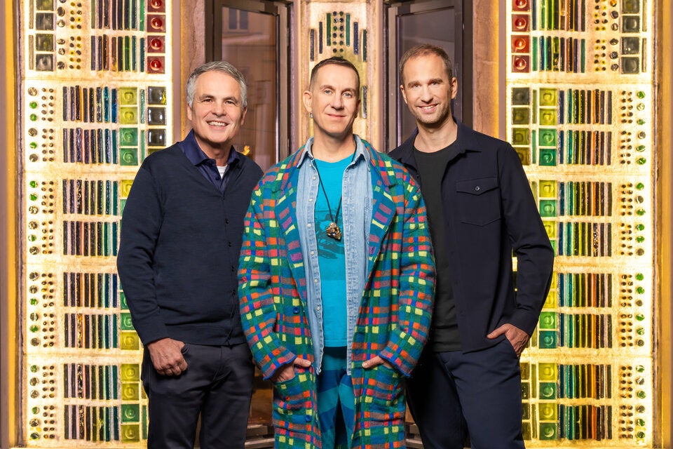 Blinded-by-Delight-Produzent Berndt Schmidt, Kostüm-Designer Jeremy Scott und Regisseur und Autor Oliver Hoppmann. 