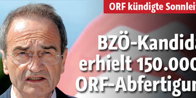 BZÖ-Kandidat erhielt
150.000 € vom ORF