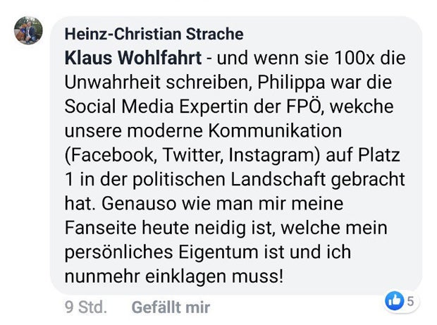 Jetzt will Strache die eigene Partei klagen