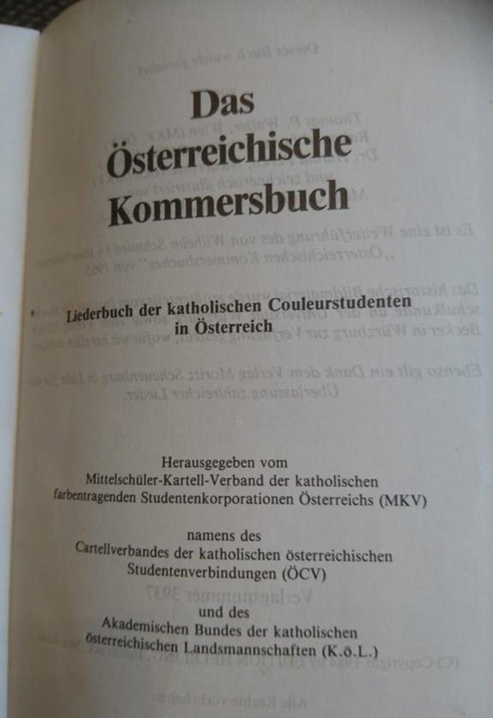 Liederbuch Kommersbuch