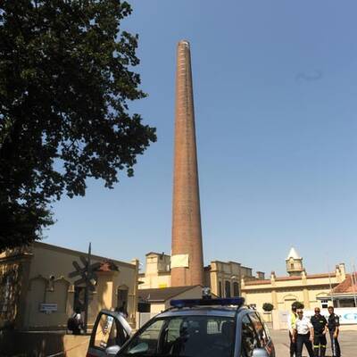 Glanzstoff Sprengung