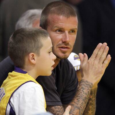 Beckham mit seinen Kids