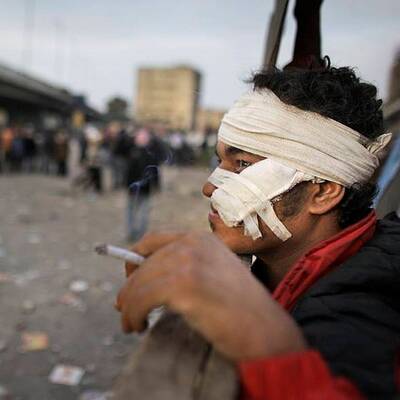 Straßenschlachten am Tahrir Platz in Kairo (Donnerstag)