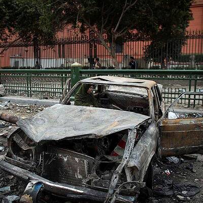 Straßenschlachten am Tahrir Platz in Kairo (Donnerstag)