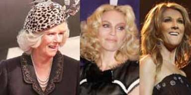 camilla parker-bowles, madonna, celine dion verwandt