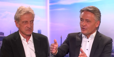 Josef Cap und Peter Westenthaler im Studio