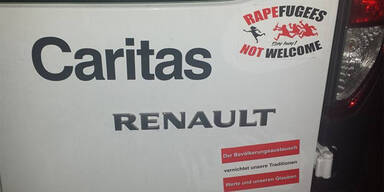 Hassparolen auf Auto von Caritas-Generalsekret&auml;r