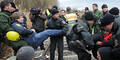Massive Proteste bei Castor-Transport
