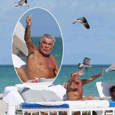 Roberto Cavalli mit Freundin in Miami