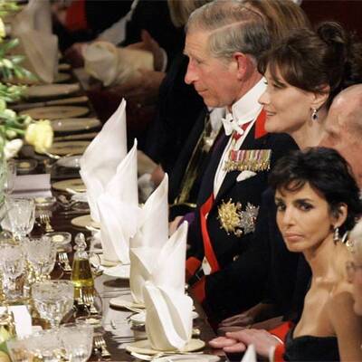 Nicolas Sarkozy beim Bankett mit der Queen