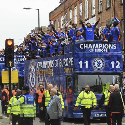 Chelseas Triumphzug durch London