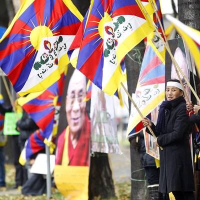 Proteste gegen Hu Jintao