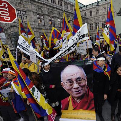 Proteste gegen Hu Jintao