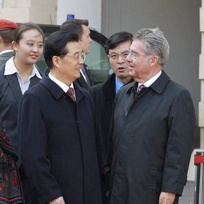 Proteste gegen Hu Jintao