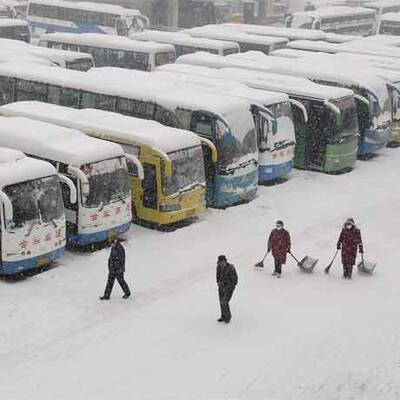 Schnee-Chaos in China