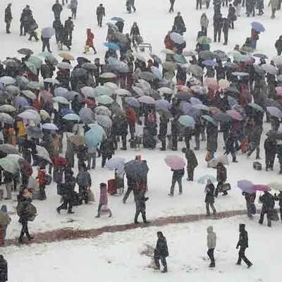 Schnee-Chaos in China