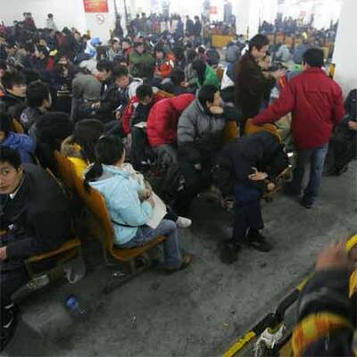 Schnee-Chaos in China