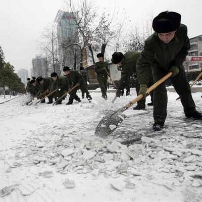 Schnee-Chaos in China