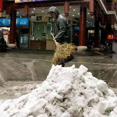 Schnee-Chaos in China