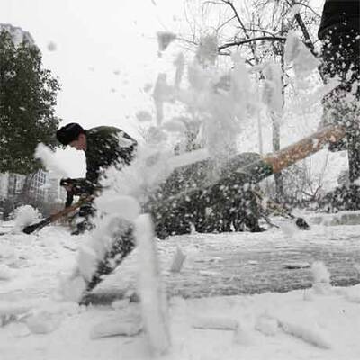 Schnee-Chaos in China