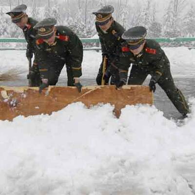 Schnee-Chaos in China