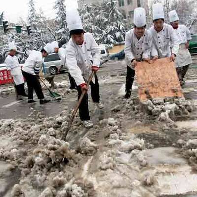 Schnee-Chaos in China