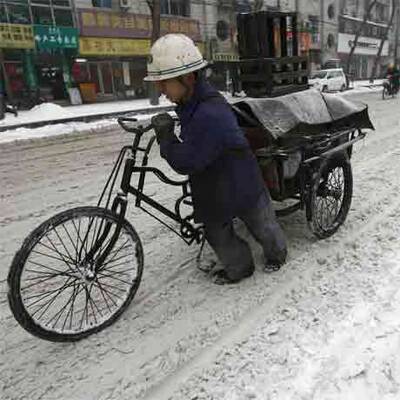 Schnee-Chaos in China