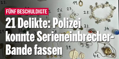 21 Delikte: Polizei konnte Serieneinbrecher-Bande fassen