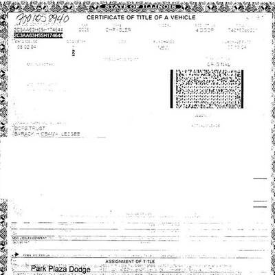 Obamas Chrysler 300C