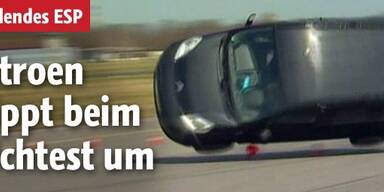 Citroen Nemo kippt beim Elchtest