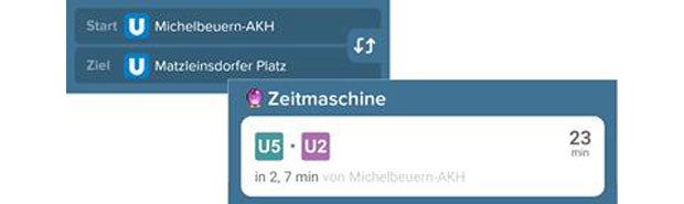 Öffi-App zeigt, wie viel Zeit man mit U2 & U5 spart