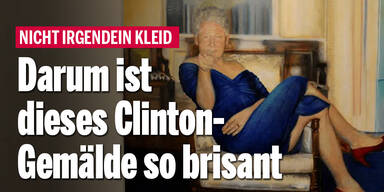 Clinton im blauen Kleid: Darum ist dieses Gemälde so brisant