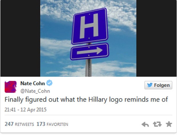 Internet spottet über Clintons Logo