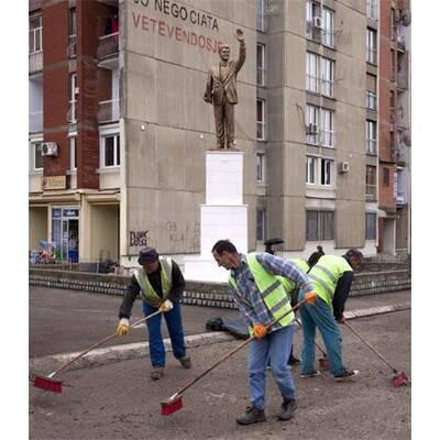 Bill Clinton als Denkmal