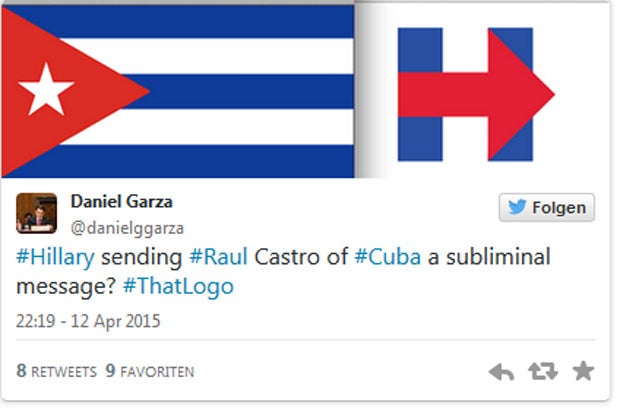 Internet spottet über Clintons Logo