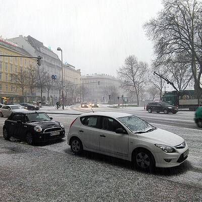 Planenanhänger wurde auf der B17 in Traiskirchen-Möllersdorf auf die Badener Bahn geschleudert