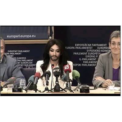 Conchita Wurst: Pressekonferenz im EU-Parlament