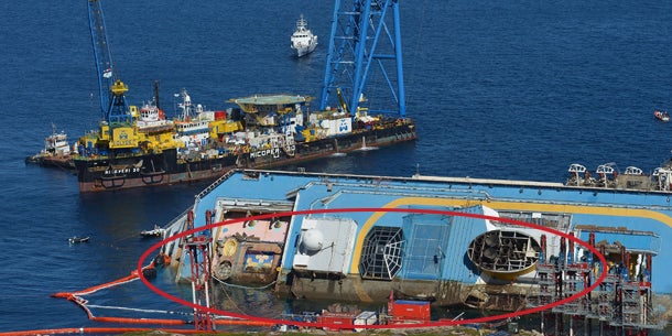 Costa Concordia wird geborgen