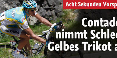 Contador nimmt Schleck Gelb ab