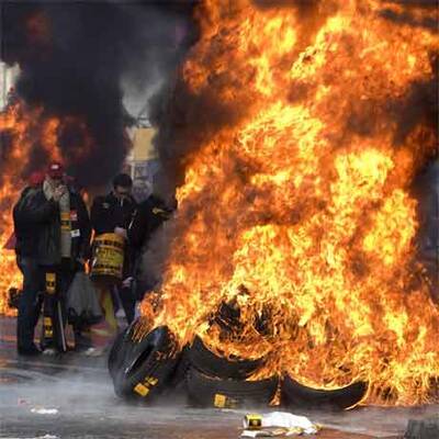 Proteste gegen Conti-Werksschließung