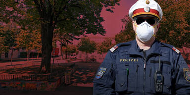 Polizist im Park