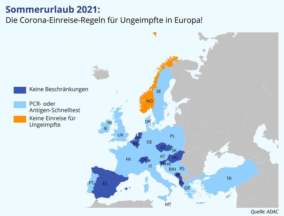 corona-einreiseregeln-für-ungeimpfte-länderkarte