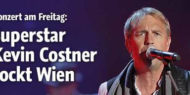 Kevin Costner rockt Wiener Stadthalle